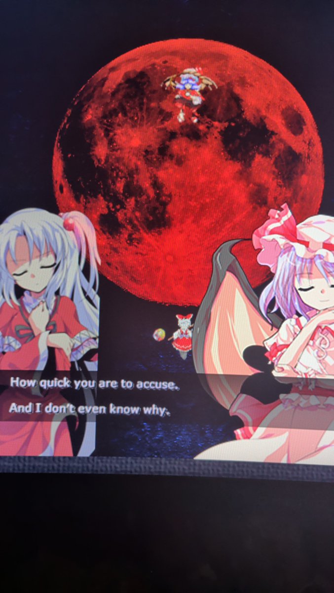 Ccata_twoExclm's tweet photo. Very normal touhou 6 https://t.co/g6HcswspKI