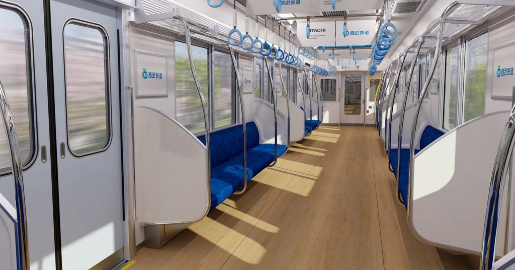 Tokorozawa_news's tweet photo. 【西武20000系里帰りリニューアル 2028年デビュー】
西武鉄道と日立製作所は、西武鉄道20000系車両144本のリニューアルを発表しました！

2000年2月にデビューした20000系は「環境と人にやさしい」をテーマに日立製作所笠戸事業所で製造されました

今回、さらなる"安全性の向上"と"乗り心地・利便性の改善"を図るため、20000系全車両144本のリニューアルを行います

リニューアルでは、座席や床材を更新しつつ荷棚などは残し、当時のデザインを継承した新デザインへと進化。

袖仕切の大型化・全車両にフリースペースを設置。

車両側面はストライプと西武鉄道のコーポレートカ���ーをもとにデザインされました。