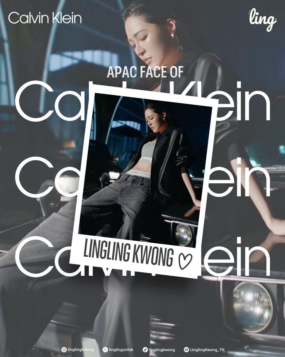 sseenntmk's tweet photo. Lingling Kwong in Calvin Klein making the casual choice feel like the most iconic one✨️

#CalvinKlein @CalvinKlein 
#LinglingKwong #หลิงหลิงคอง‌
@linglingsirilak https://t.co/FLm8nPphXs
