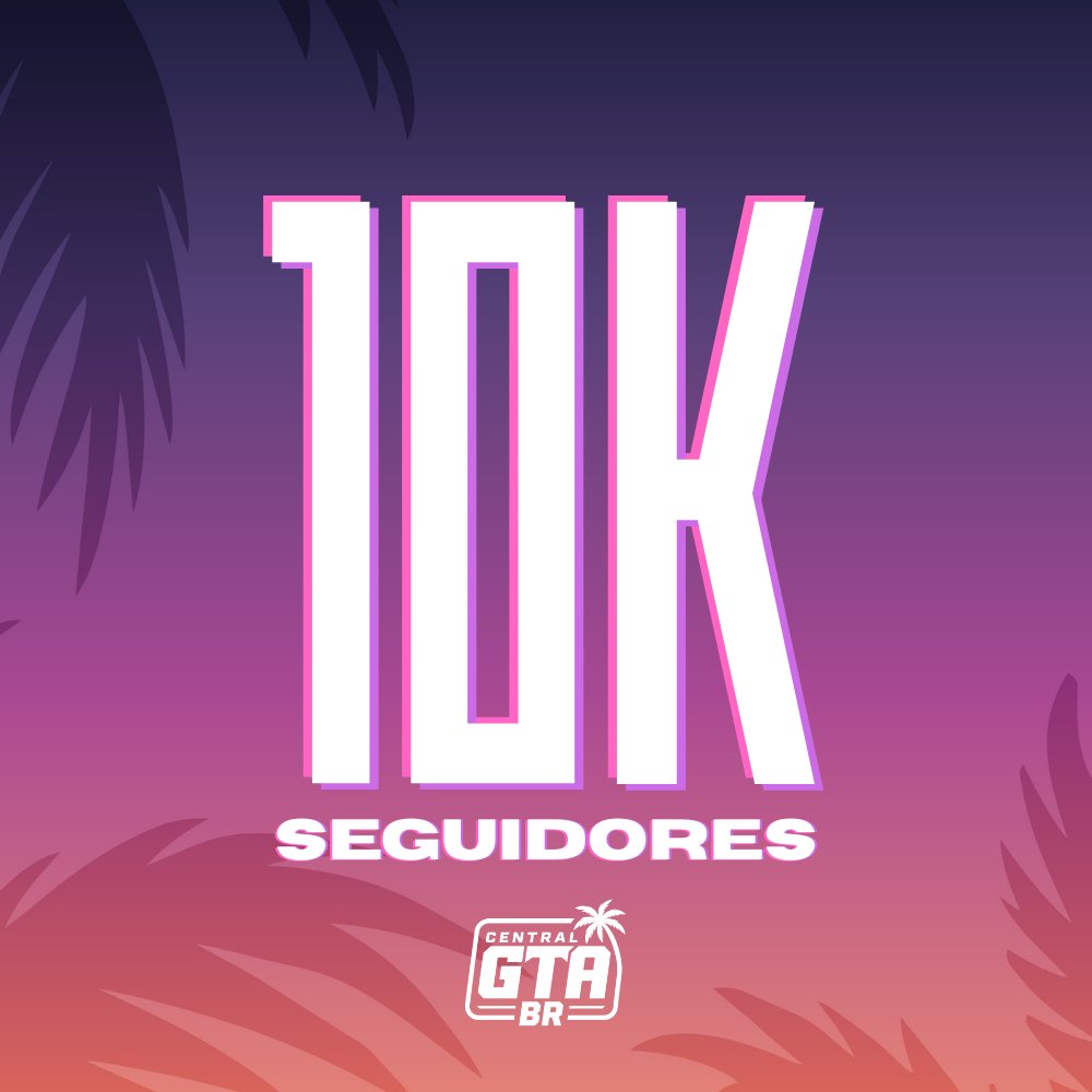 CentralGTABR's tweet photo. OBRIGADO PELOS 10K SEGUIDORES! ❤️

Obrigado pelo apoio que todos vocês vêm dando para a página! Estamos fazendo a cobertura do GTA 6 com muito carinho! 

Estamos no Insta, Tiktok e YT, e isso é só o início. Ainda queremos trazer vídeos e lives no lançamento. 

Rumo aos 20K! ❤️ https://t.co/AEyHV46dgR
