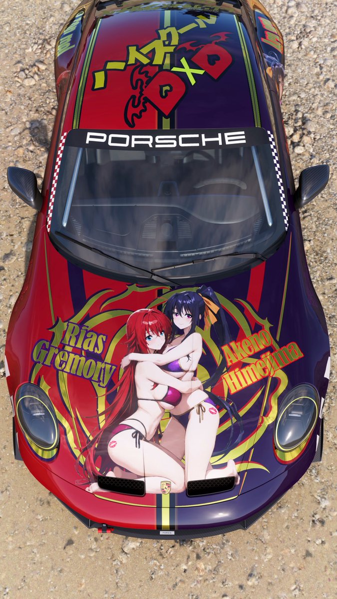 Anubin14's tweet photo. Recently, I was fortunate to acquire this  911 GT3 with a Rias x Akeno design via auction.

Thank you @RianSiou! 😊 https://t.co/AAMmOy09vu