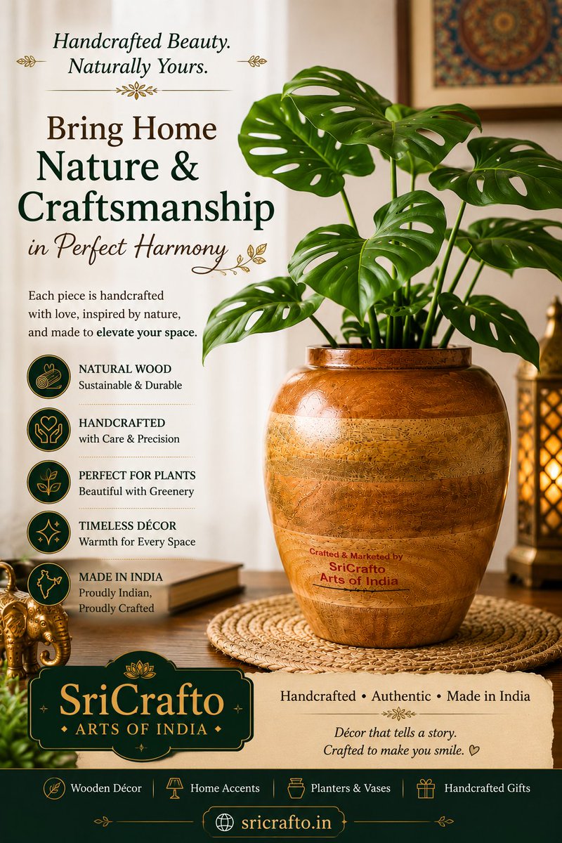 SriCrafto's tweet photo. small detail can change a space.
Add a touch of nature and craftsmanship to your home.
SriCrafto - Arts of India
https://t.co/Clt6o8Ha35 https://t.co/2XNVyuqnEo