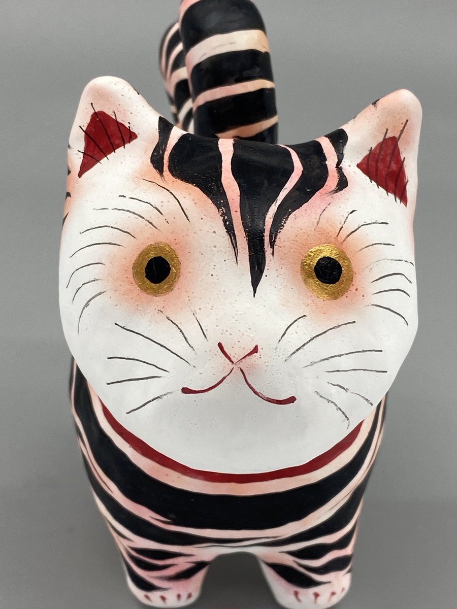 harikonohayashi's tweet photo. 猫張り子を作りました https://t.co/NB4XV76uvg