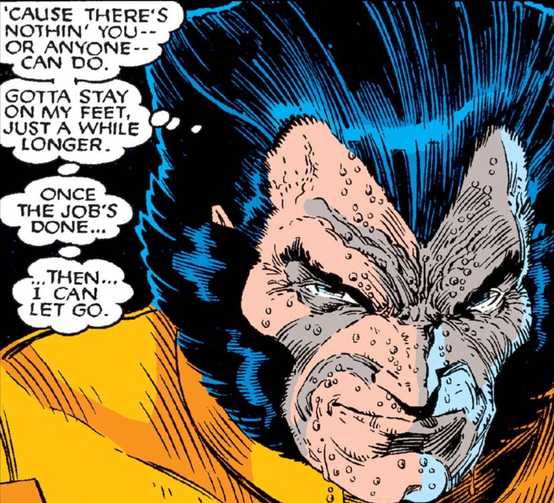 Wolverinegoon's tweet photo. Logan fighting poison and pure power just to save Ororo and then die, he's more of a hero than any of them give him credit for https://t.co/Oc9D5xBA0S