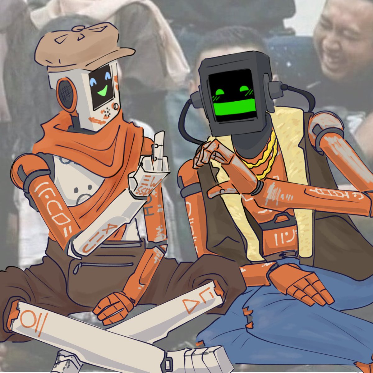 ArajAngel's tweet photo. «Попазируй для фоточки пожалуйста» -Блейзер
#stray #straygame #meme #digitalart #robot #Clementine #Blazer https://t.co/uZ0HkH58r5