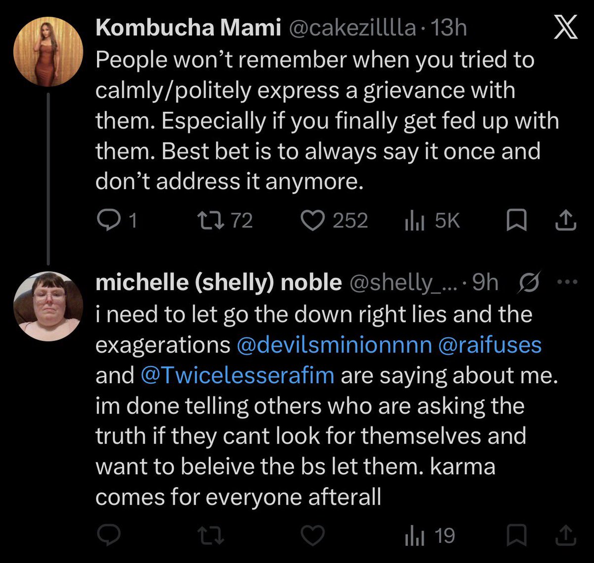 devilsminionnnn's tweet photo. @Twicelesserafim we live rent free in her head https://t.co/eY9K87KNru