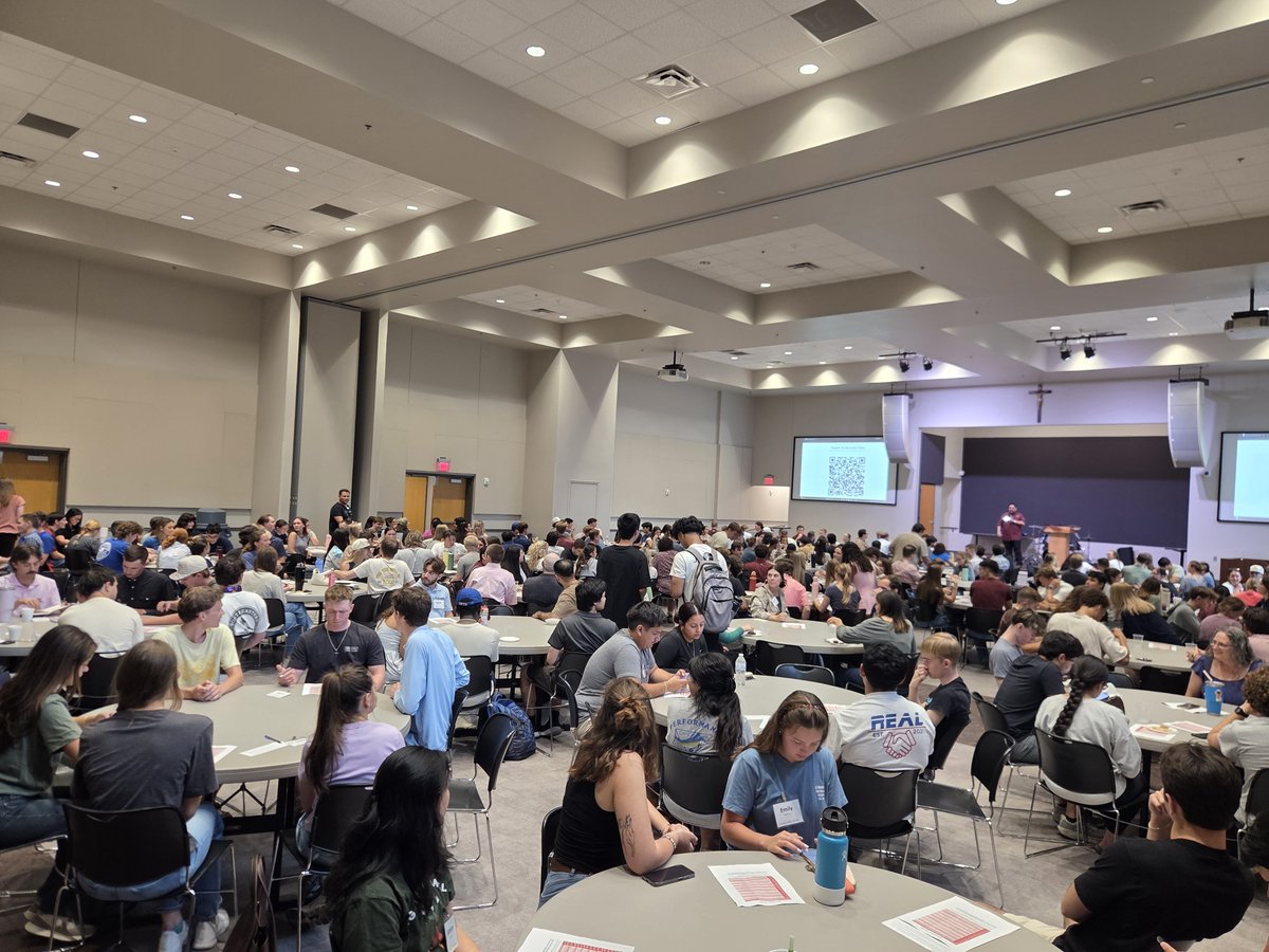 MarcelLeJeune's tweet photo. I taught the "small" class of OCIA at St. Mary's at TX A&amp;M tonight. They started in the Spring &amp; have 240ish. The BIG class isn't tallied up yet, but will probably be close to 450 (or more). This means there are nearly 700 young people exploring the Catholic Church at Texas A&amp;M! https://t.co/tCtczwbGbN