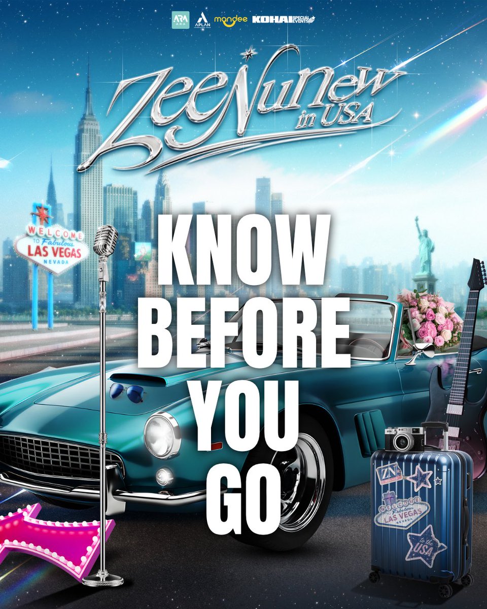 heykohai's tweet photo. GET READY 💫 ZeeNunew is just around the corner! 

Please take a look at the event schedule and essential guidelines to ensure everything goes smoothly.

Plan ahead, arrive promptly, and have your ticket ready at the door 🤩

#ZeeNuNew #ZeePruk #NuNew #ZeeNuNewinUSA https://t.co/lKRGsIfanO