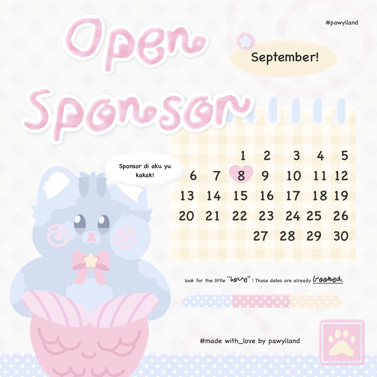pawyiland's tweet photo. ✿ ˖ ꒰ help rt ꒱ #bealanja

꼬마 인어 왔어요! 🫧  ⡞⠳⣄⣀⣠⠞⢷yiyi sudah open < sponsorship > layout untuk bulan september nih 𑄝੭ sudah free poster juga yaaa. tnc dan detail lebih lanjut bisa cek https://t.co/CPQ3PcZdnZ. Bisa hubungi aku melalui dm atau tele yap ꒱ྀིა https://t.co/UnU7TTuhlj
