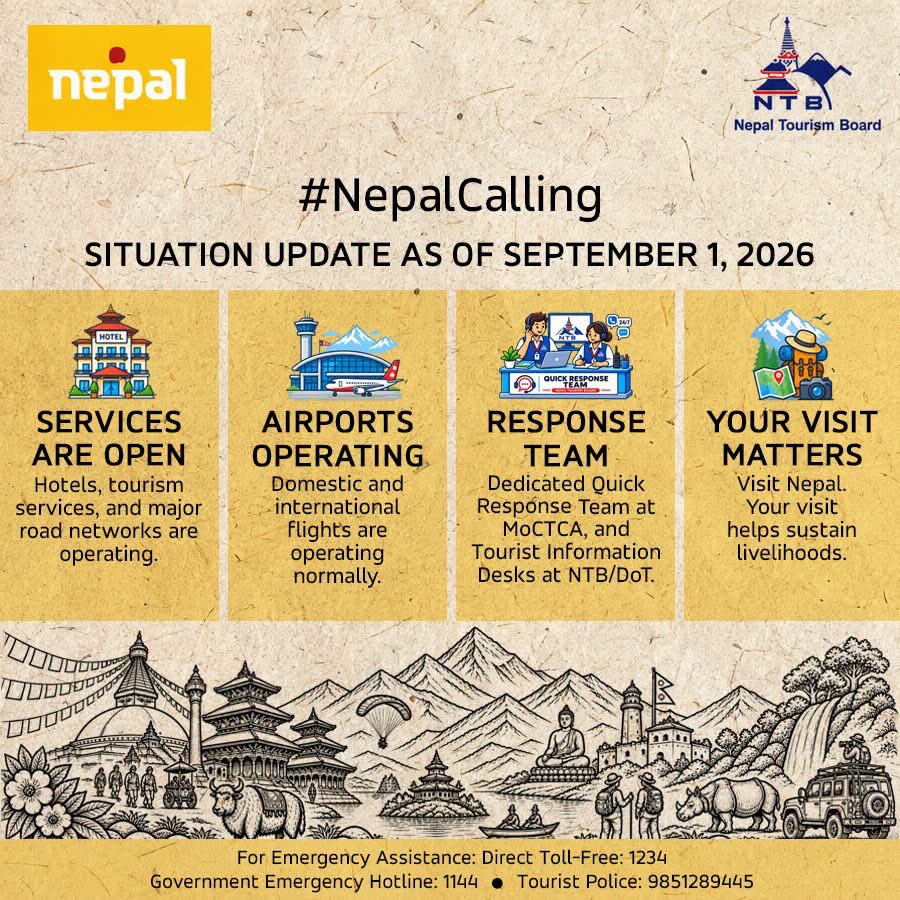 KanakManiDixit's tweet photo. 'Your visit matters'
Nepal Tourism Board's poignant call to travelers making plans. https://t.co/dCH7Ts14KW