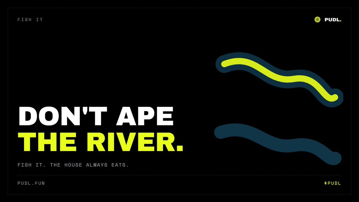PudlFun's tweet photo. Don't ape the river. Fish it.

The house always eats. Be the house. 🎣

https://t.co/2C083jQn51 · PUDL https://t.co/Aulf2C3QpB