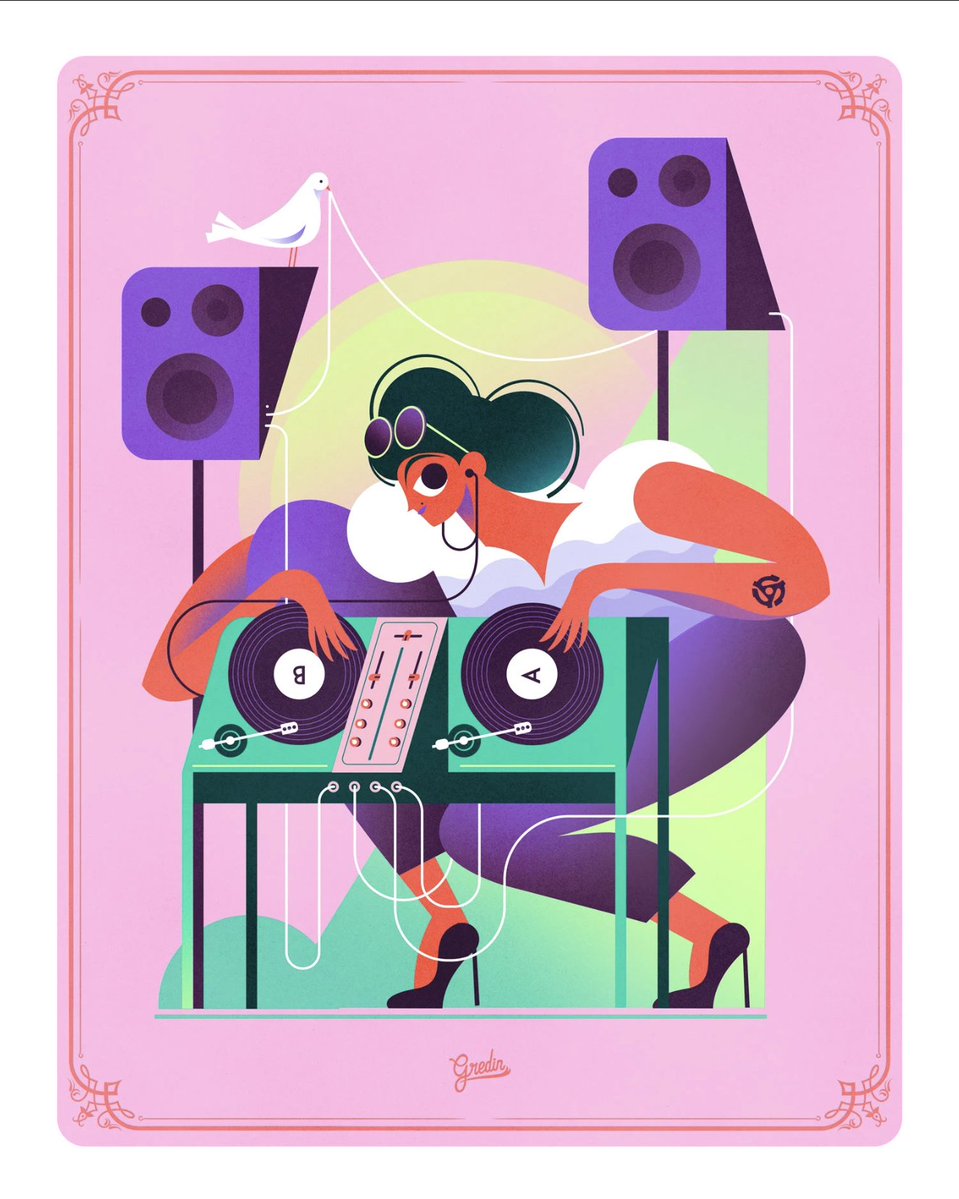 Behance's tweet photo. No skips on this poster series by Mathieu Bureau. 🎶 Inspired by 1950s exotica, each piece brings the genre’s rhythm and style into illustrate form for Gredin.

Explore more of this project or hire Mathieu on #Behance at the link in bio. https://t.co/l3AJS7ibCE
