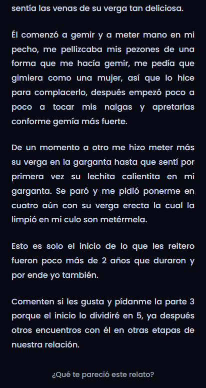 relatos_gay_cl's tweet photo. Tú la novia, yo la amante… P2 🍆🔥

𝗥𝗘𝗟𝗔𝗧𝗢 𝗖𝗢𝗠𝗣𝗟𝗘𝗧𝗢: https://t.co/7dRnTquRtM

#relatosgay #gay #pornogay https://t.co/REBCHipNze