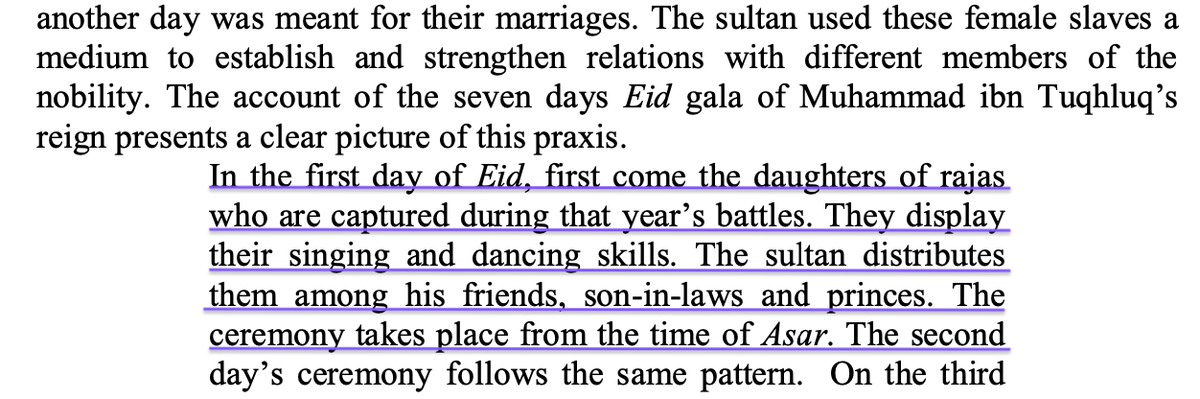 MumukshuSavitri's tweet photo. It is the authoritative Hanafi Muslim lawbook Al-Hidayah that clearly sanctions r*** of a female slave by permitting the act of Azil (sexual act without ejaculation/withdrawal method of birth control) by divine sanction.  

It was Muslim invaders like Muhammad-Ibn-Tughlaq who celebrated Eid by distributing the Hindu daughters of Rajas like cattle, after they were captured during battles. They were forced to sing and dance and then given away as sex slaves.  

During Tughlaq's reign, Ibn Battuta, the "Islamic scholar" describes how thousands of Hindu women were sent to Delhi as captives of war and sold off as sex slaves/workers/concubines. He himself was "gifted" ten such helpless victims to satisfy his lust. There were so many of them that Hindu female slaves were sold for prices cheaper than buffaloes!  

It was Muslim Sufi Pirs who encouraged their own disciples to forcibly defile Hindu women enslaved as captives of war to "marry or take a laundi or slave concubine, for their carnal needs."   

Pointing out undisputed recorded facts is not Muslim hate. It is your desire to cover up such uncomfortable truths that is making you blind with hatred against Hinduism.  

Lay your hands off the historical memory of our Devis who performed Jauhar rather than surrender their bodies and dignity to demons. Do not erase their agency, distort their sacred acts of defiance, and then maliciously recast their choices as “victim-shaming” of rape survivors.   

Their sacrifice was a response to the terror of brutal conquest and bestial sexual violence perpetuated by J1h@dis - not a condemnation of its victims. Stop weaponizing their suffering to make up such fake malicious charges of misogyny against Hinduism.