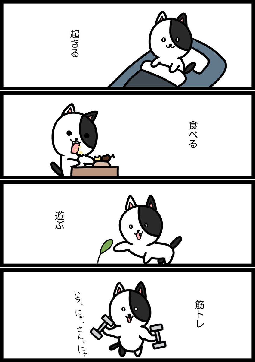kabu1020's tweet photo. #制作イラスト #制作　#猫　#イラスト　#制作漫画
一日のルーティン https://t.co/xLXfjZAzDs