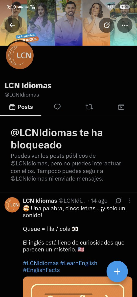 Johana7510's tweet photo. Una palabra de 5 letras: BLOQUEO. 🚫
@LCNIdiomas bloquea a estudiantes que exigimos respuestas sobre un servicio que pagamos y no recibimos.

¿Por qué bloquear en lugar de responder?

@FicoGutierrez @EducacionMed @sicsuper

#AfectadosLCN #CasoLCNidiomas #QuejasLCN https://t.co/mLRzRej2jK