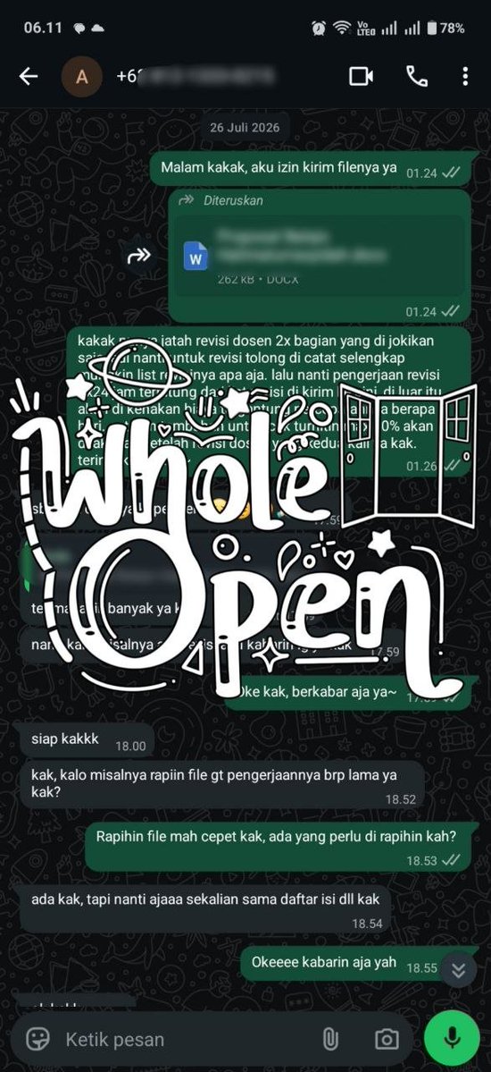 wholeopen's tweet photo. JOKI FORMATING SKRIPSI
JOKI TABULASI DATA SKRIPSI
JOKI SKRIPSI
JOKI PPT TUGAS https://t.co/0ZHzxoIUL0