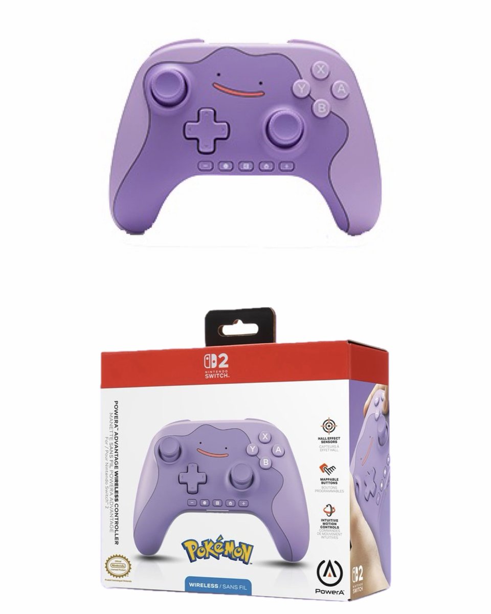 pokerapidinfo's tweet photo. 【情報】

✅海外にてメタモンのSwitch2コントローラーとケースが公開 https://t.co/Q4fqyaPTCj