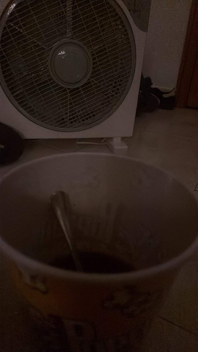 tartadeluna's tweet photo. La vida es comer sopa de ramen picante en el suelo con el ventilador, solo eso https://t.co/XXKgRzFCCq