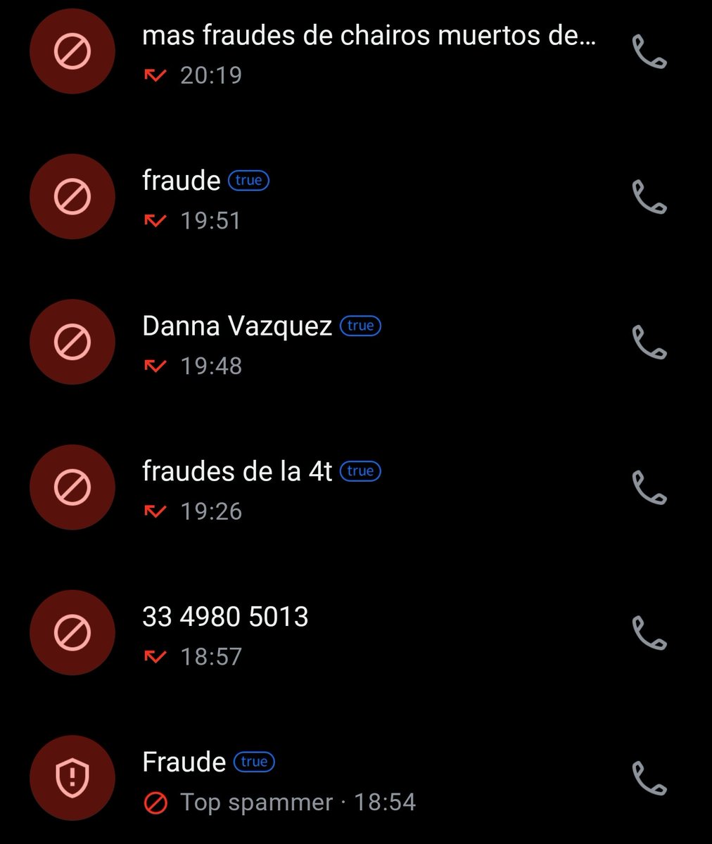 PabloHuerta747's tweet photo. @LucianoQuadri Estas son las del día de hoy con sus respectivas descripciones en TrueCaller 😇 https://t.co/d5MLsIolhm
