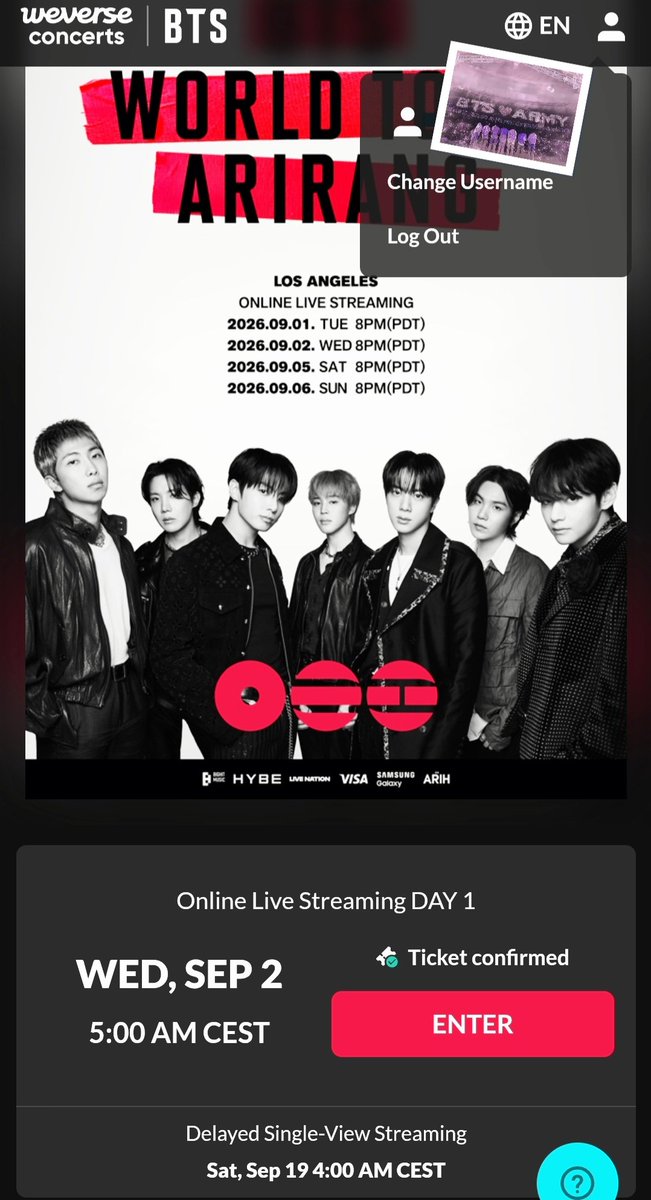 zeljkahiter's tweet photo. It's almost 5AM here..... but for @BTS_twt it's worth getting up💜💜💜💜💜💜💜
#BTS_WORLDTOUR_ARIRANG
#BTS_WORLDTOUR_ARIRANG_LOSANGELES
#BTS_WORLDTOUR_ARIRANG_LOSANGELES_D1 https://t.co/sjuQvNAMQc