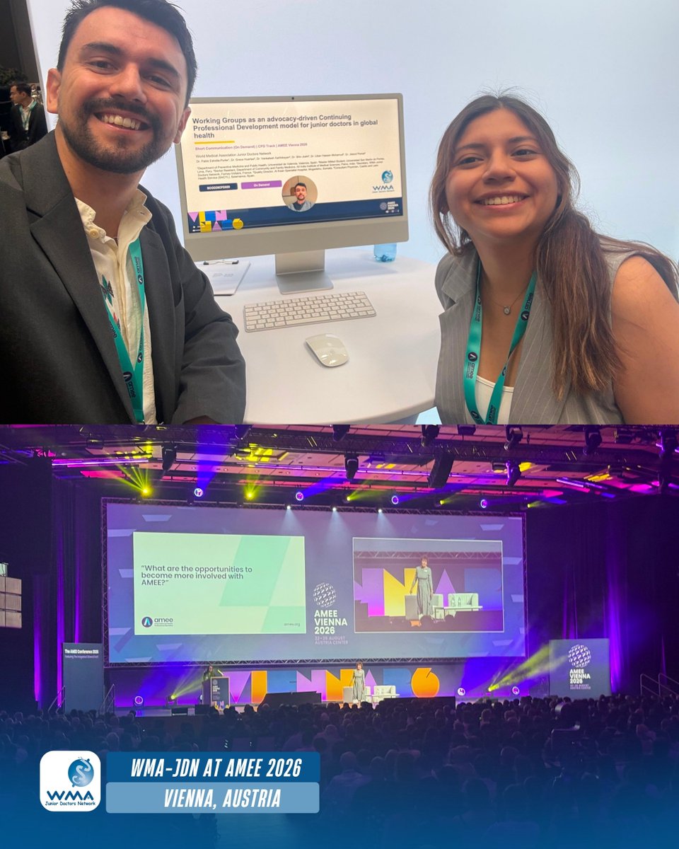 WMAJDN's tweet photo. 🌍 From 22-26 August  2026, the AMEE community came together in Vienna, Austria, bringing health professions educators, learners, and colleagues from around the world together to exchange ideas, share innovation, and explore how education can shape the future of healthcare. https://t.co/sHnasxLT1r