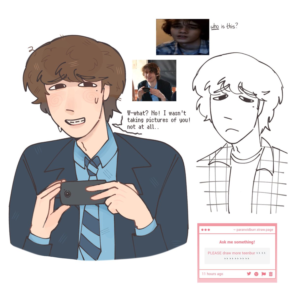 paranoidbur's tweet photo. I wanted to draw him more but it's late, I hope you like it anon !! 
https://t.co/mEkLh2IIUN https://t.co/s9MGtSXcDL