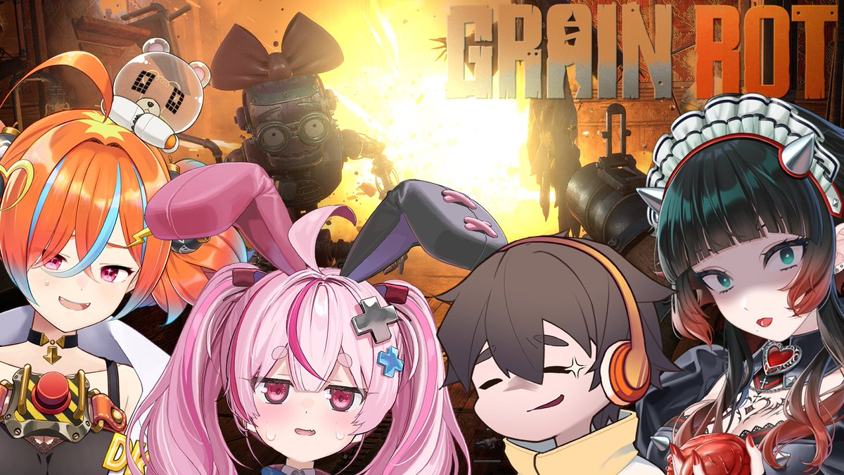 tomari_mari's tweet photo. 🥕配信告知🥕
今日は２１時からコラボ～！GRAIN ROTっていうゲームやるよ！めちゃくちゃ面白そう！

【GRAIN ROT】協力型ホラー脱出系建築ゲーム！？絶対パニックになる人でるやつだ！【#とまライブ】 https://t.co/MDWO3NYbf2 https://t.co/hYkmHjG7Tk