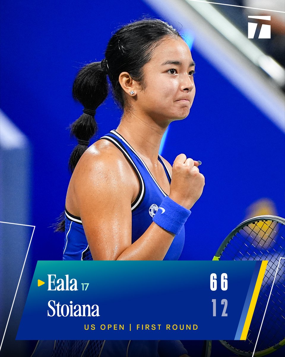 TennisChannel's tweet photo. Alex Eala cruises into round 2 ✨ 

#USOpen https://t.co/MEZefWUC9t