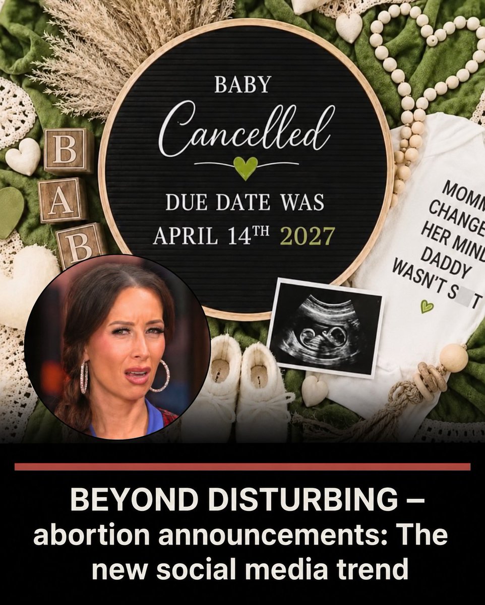 AmesStraight's tweet photo. This is disgusting.

Turning an abortion into a cute social media announcement with “Baby Cancelled,” an ultrasound photo, and a due date isn’t edgy or empowering. It’s celebrating the fact that a life that had a due date will never get a birthday.

Some things shouldn’t be turned into trends, likes, and content. 💔