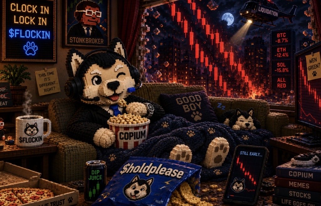 FlockinCoin's tweet photo. Market: 💀

Flockin: 🍿🐶 https://t.co/zTgsLKFApw