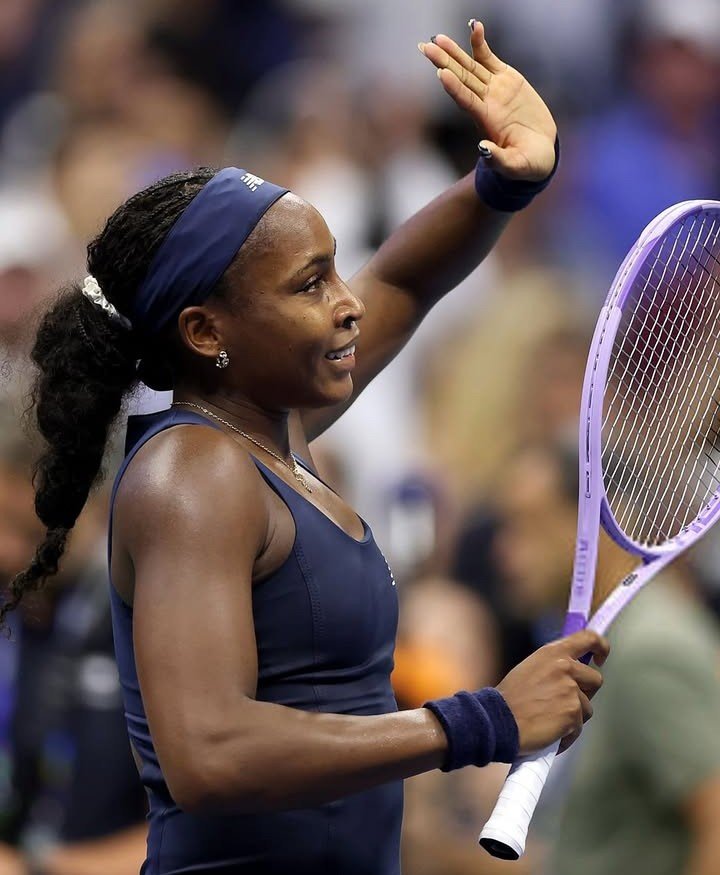 CocoGauff448's tweet photo. I defeats Zeynep Sonmez in straight sets to reach the second round of the @usopen https://t.co/qohFd3pDG0