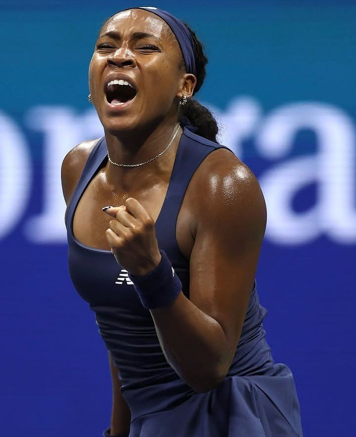 CocoGauff448's tweet photo. I defeats Zeynep Sonmez in straight sets to reach the second round of the @usopen https://t.co/qohFd3pDG0
