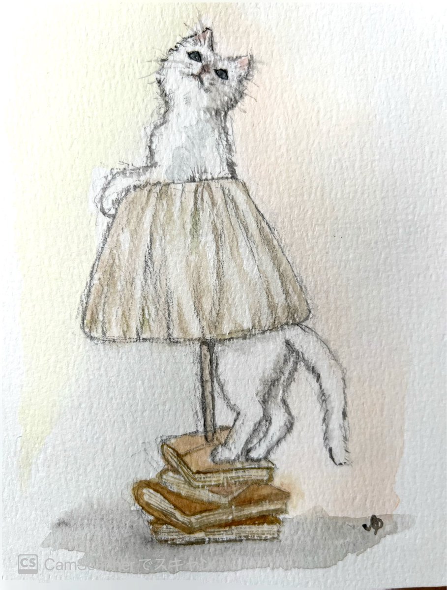 yun_26p's tweet photo. 水彩画 乙女な猫ちゃん描いてみた https://t.co/APZZMrxdZC @YouTubeより https://t.co/HRQtIvF6jL
