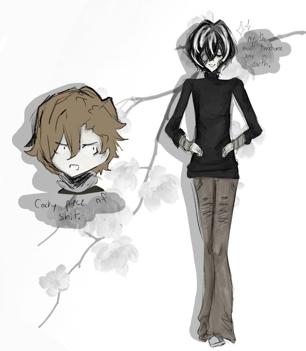 Lobotomizedzai's tweet photo. i hate this #dazai #bsd https://t.co/Hq2U3hBTuH