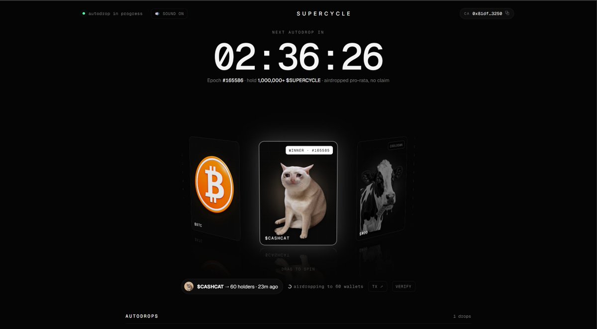 supercycle_rh's tweet photo. Cashcat is the winner. 60 holders get $cashcat airdroped on their wallets.  S U P E R C Y C L E 
https://t.co/cvj27EfrCs https://t.co/i2rWd2EaWC