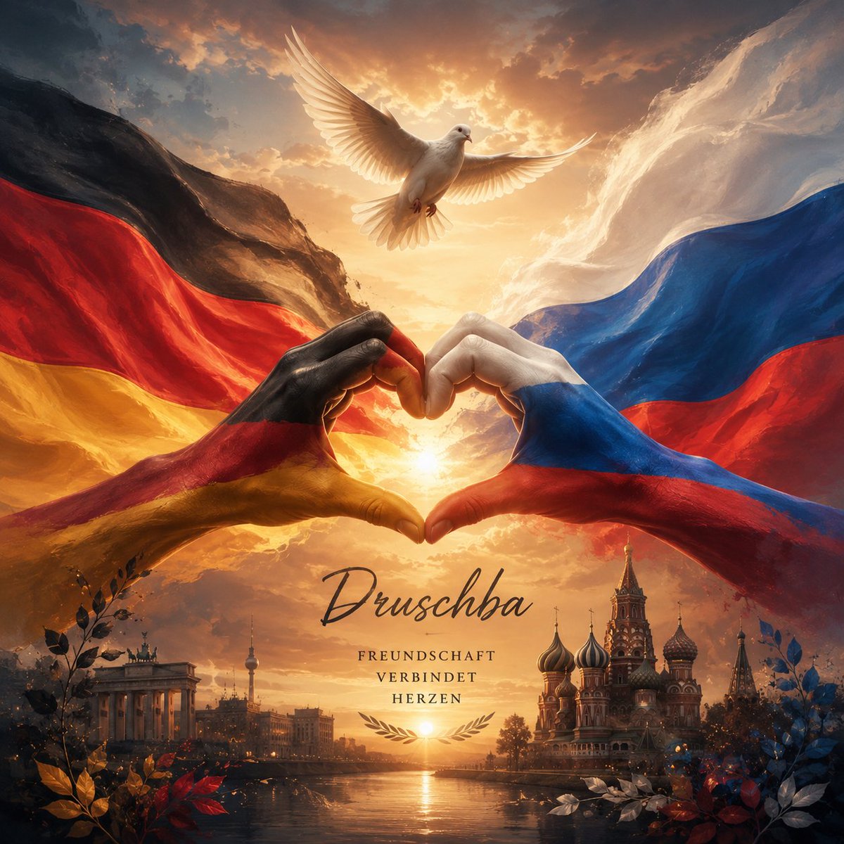 steffchen_back's tweet photo. @Haintz_MediaLaw Die Entscheidungen der #Bundesregierung sprechen nicht für mich.
Ich glaube an Brücken statt Mauern, an Begegnung statt Entfremdung und an die deutsch-russische Freundschaft.
#Druschba 🇩🇪🤝🇷🇺🕊️ https://t.co/iTzz6za9MU