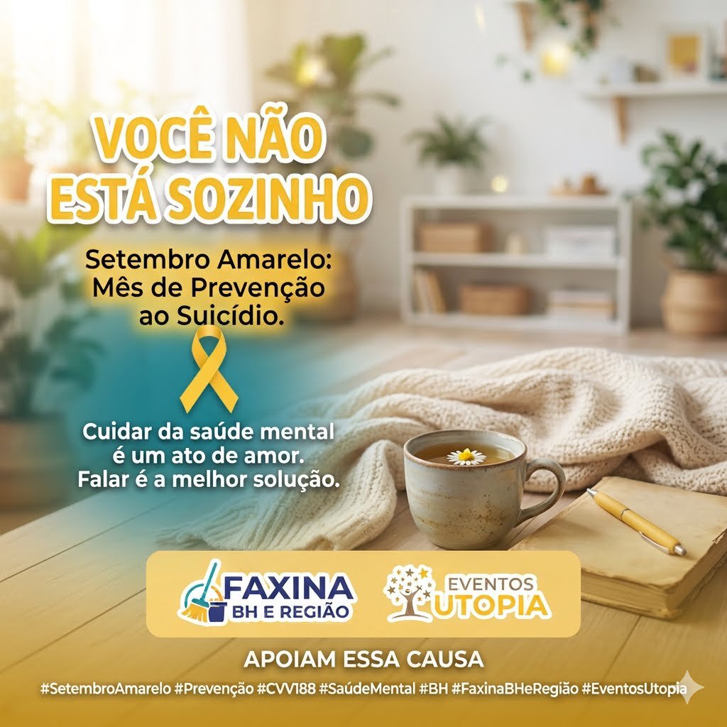 JhosterP's tweet photo. 💛 Você não está sozinho.Cuidar da saúde mental é um ato de amor. Falar sobre o que sentimos e ouvir quem precisa são atitudes que salvam vidas. .#SetembroAmarelo #PrevençãoAoSuicídio #SaúdeMental #VocêNãoEstáSozinho #CVV188 https://t.co/2qaMFvz01v