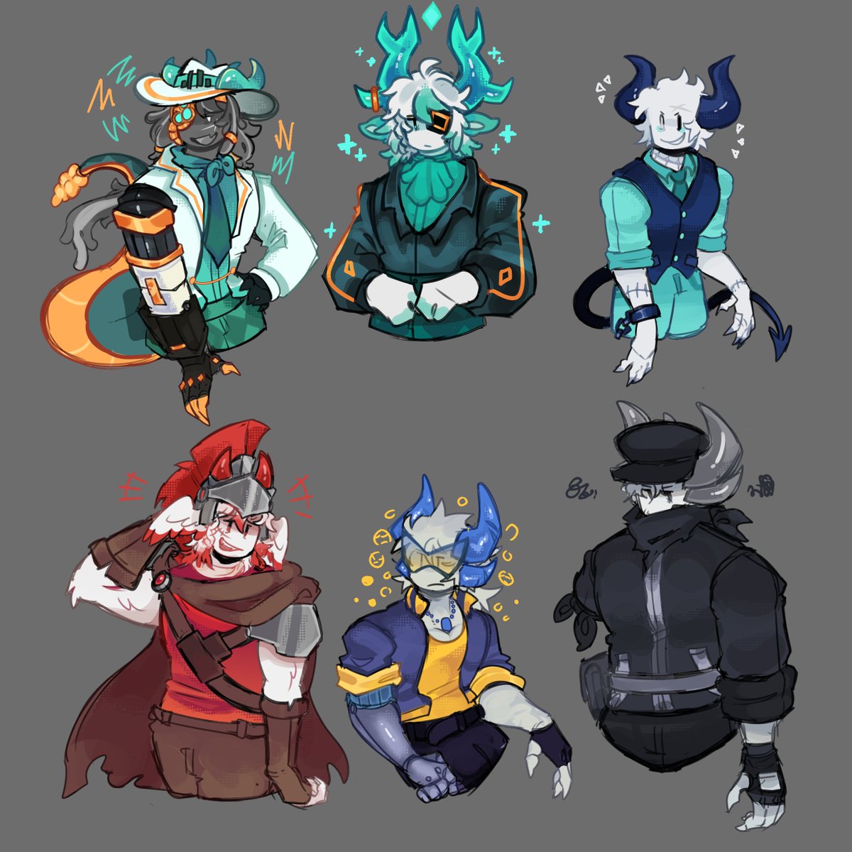KNightKungwolf's tweet photo. ex2 
I drew them a long time ago, so some of them still are the old design. https://t.co/RvtHwiBY9L
