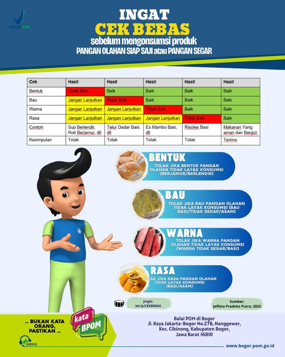 bpombogor's tweet photo. ⚠️ Boraks dapat menyebabkan gangguan pada saluran pencernaan, hati, ginjal, hingga sistem saraf.

⚠️ Formalin dapat mengiritasi mata, kulit, saluran pernapasan, serta berisiko menimbulkan gangguan kesehatan serius jika dikonsumsi dalam jangka panjang. https://t.co/dXKsT3wQ1L