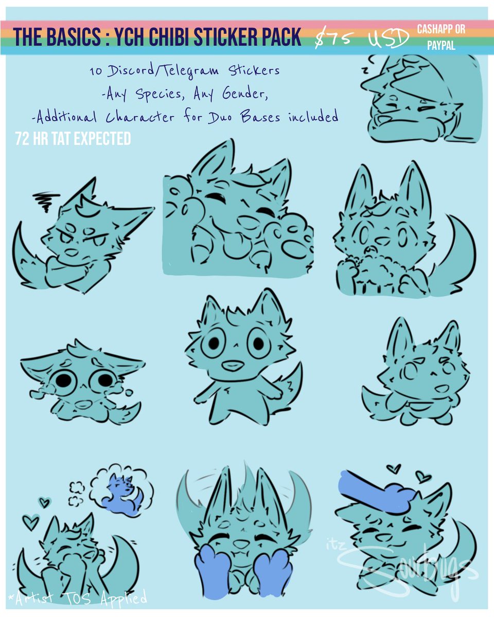 itzSourbugs's tweet photo. Discord / Telegram Sticker Pack
10 emotes + 2 ych/char. swaps https://t.co/IJLcs1Xvkt