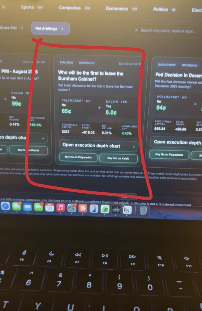 BullionaireIQ's tweet photo. Sometimes Kalshi says 95c and Polymarket says 90c, that gap can be traded. https://t.co/Nfu9eZxK3I 

Keep sending in pictures! https://t.co/XpAHMTMk6W