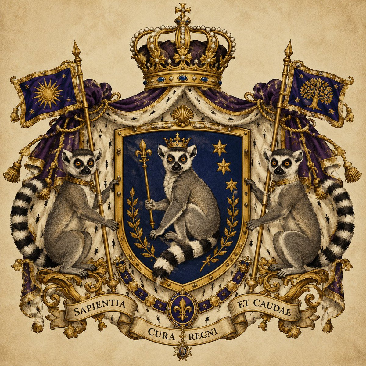 EmbLemuriaCL's tweet photo. El escudo de armas de Su Majestad Leonardo I de Lemuria. https://t.co/Frw4TloGZh