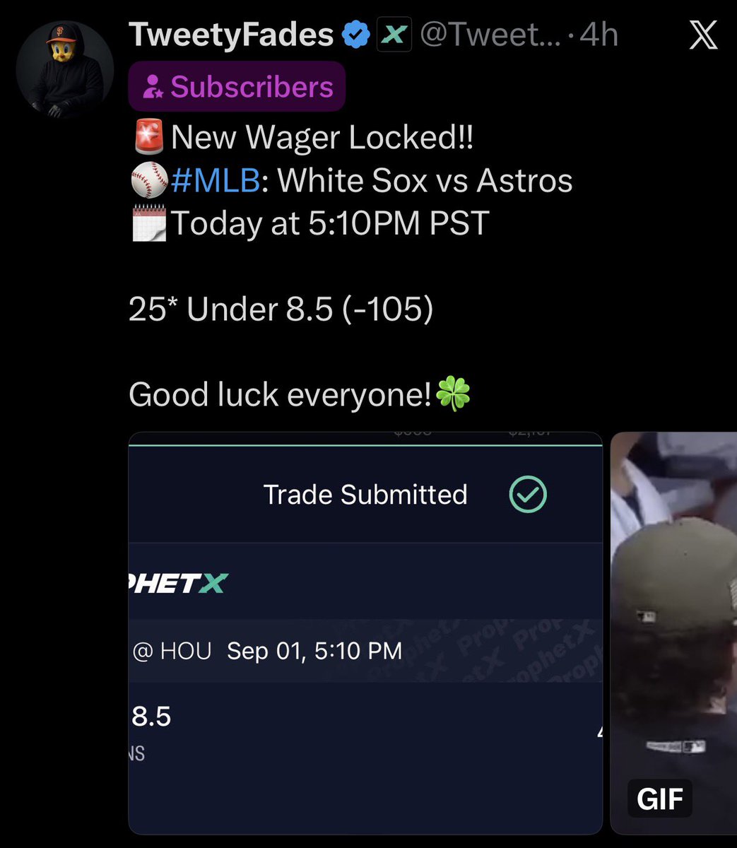 TweetyFades's tweet photo. 25* CWS/HOU Under 8.5✅
25* TOR/CLE Under 8✅
15* STL/LAD Under 9❌

Blah! I hate that I posted two free play losers!I will get you guys right with a full card tomorrow. 

VIPs on a 400+ unit run!🔥 https://t.co/5uru1dhHpK
