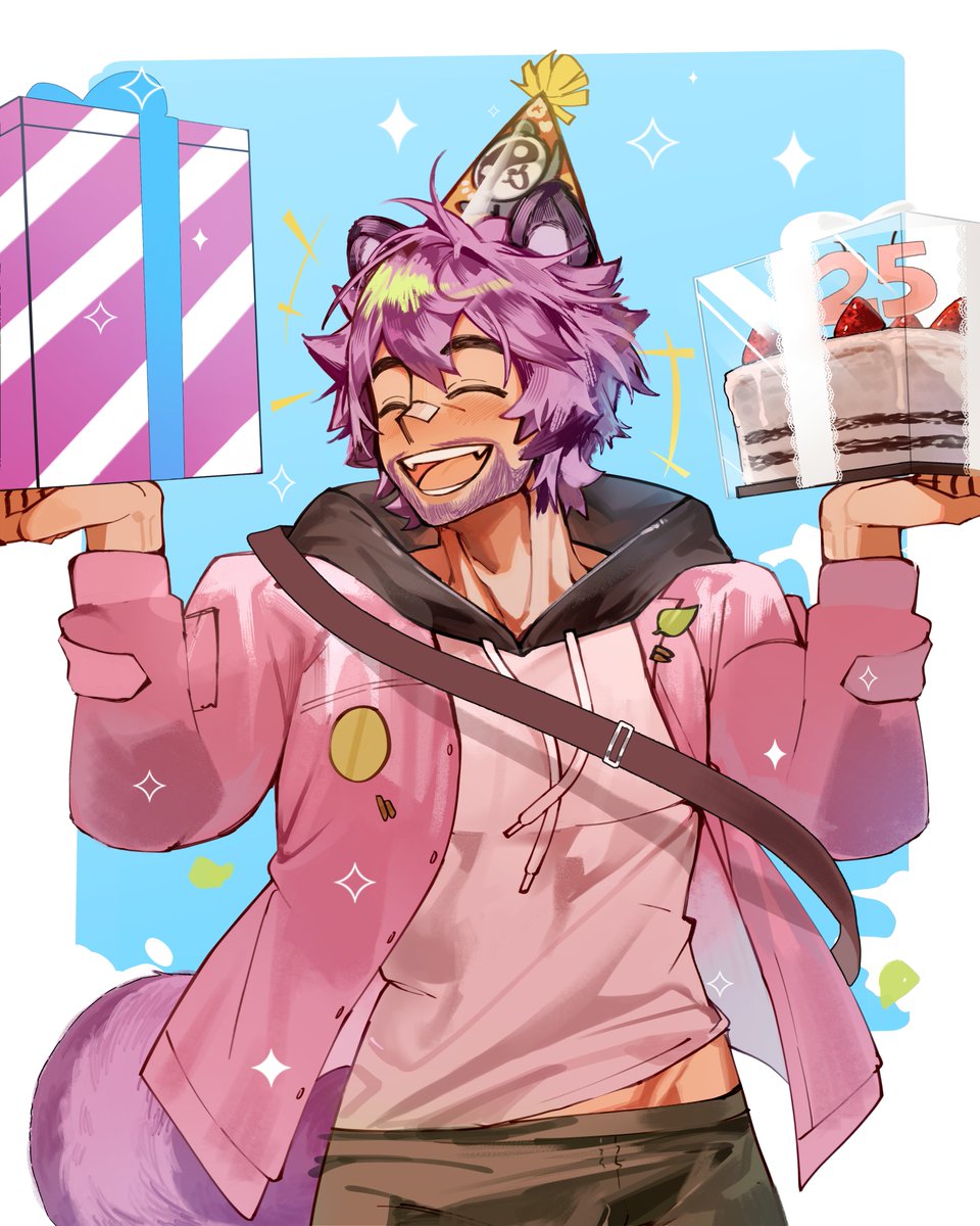 Sumfurs's tweet photo. It's my birthday!💜✨

I'm 25 year old now, that means I'm 1/4 of a century old... lets eat cake and mess things up! 🎂 https://t.co/h6R7ebD7eW