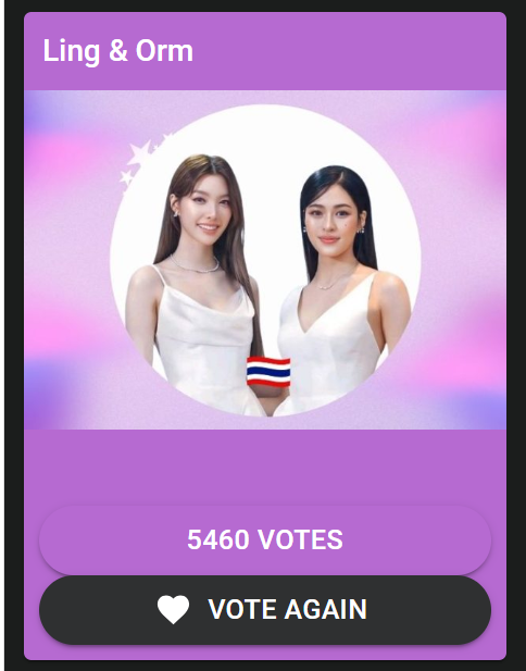 LINGORMVOTING's tweet photo. 𝐐𝐮𝐞𝐞𝐧 𝐨𝐟 𝐆𝐢𝐫𝐥𝐬' 𝐋𝐨𝐯𝐞

FINALS is now OPEN!

🗳️ : https://t.co/HTiuNBDZ0S

START: 09/02/2026 10:00 AM WED 
ENDS: 09/11/2026 10:00 PM FRI 🇵🇭Time

Rewards: 🏆Trophy + Billboard LED Metro Manila 🇵🇭 / Seoul 🇰🇷

#VoteForLingOrm #LingOrm #หลิงออม https://t.co/VzsrsX0HwC
