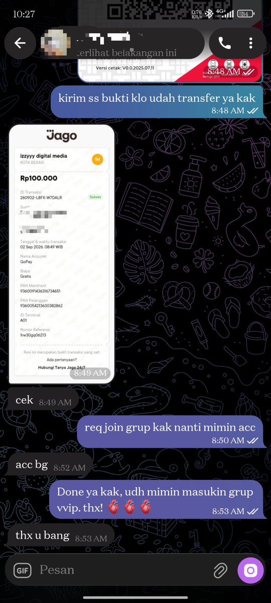 Godshit666ometv's tweet photo. testi member vvip 💖💖💖 

done nih kak, yuk yg mau join vvip chat tele aja fast respon yah 👇🏻👇🏻👇🏻
link tele : https://t.co/Cw0o1pXRzS https://t.co/mBngWJQRrB