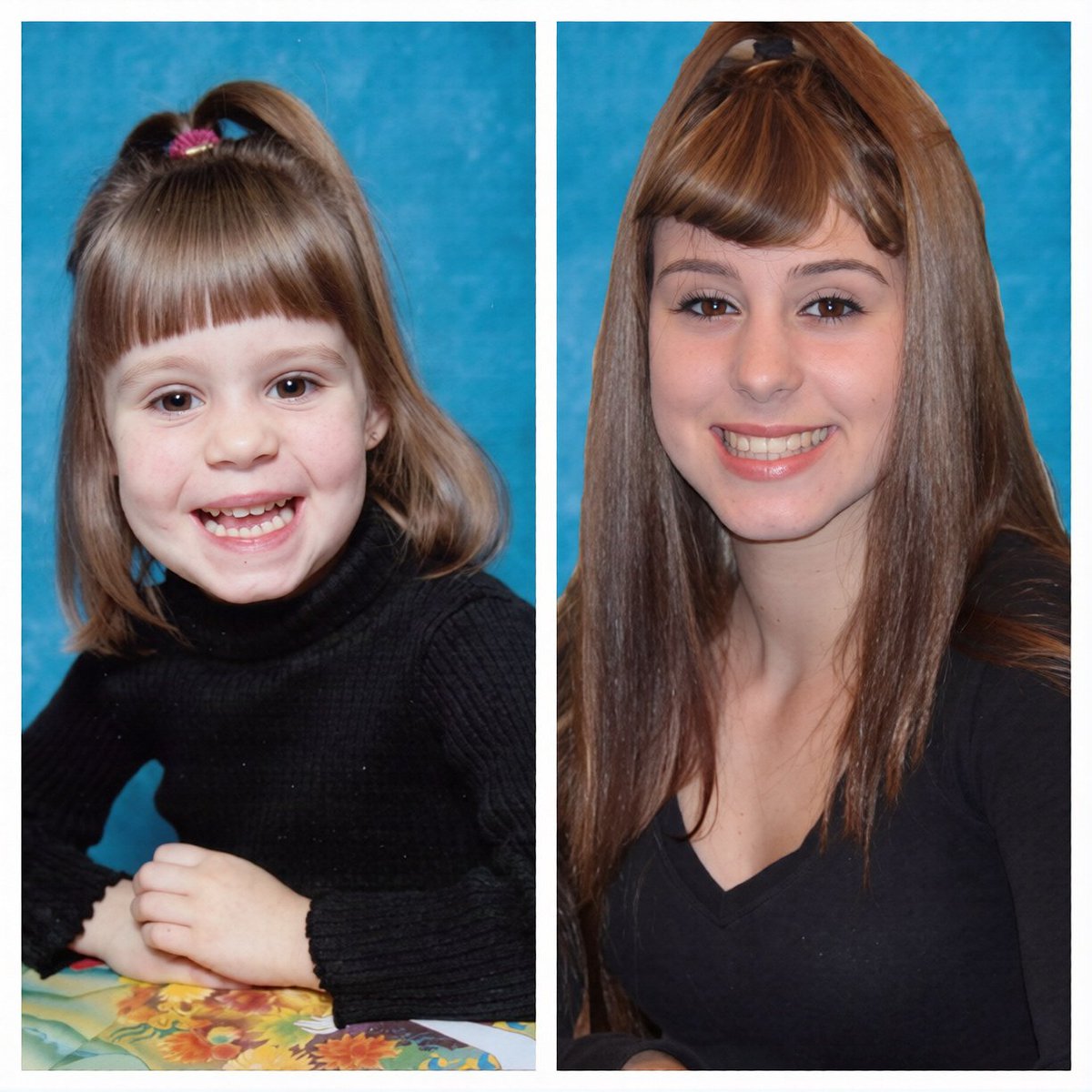 Christminespace's tweet photo. I find a hairstyle I like and I committed to it for life. Some people change their look every season but apparently I decided at five years old that a high ponytail and bangs was my peak aesthetic. https://t.co/uRaRdyiiqI