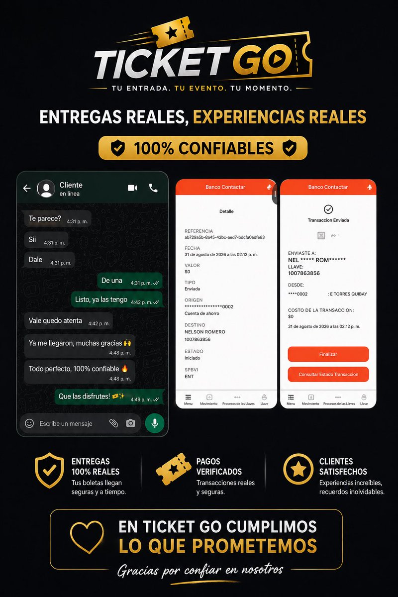 DavidRome140104's tweet photo. 2 preferenciales para el 4 de septiembre 
Arcángel - Atanasio Girardot 
$220.000 C/U
Más barato que en taquilla. https://t.co/BcFCyYVP9v