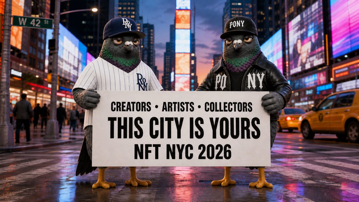 pigeonsofny's tweet photo. To every creator, artist and collector showing up for NFT NYC, we see you. 🗽

Thank you for bringing your art, ideas, stories and energy to New York City. This city belongs to the people bold enough to create in it.

With love from the Pigeons of New York. 🐦

#NFTNYC #PROJCT212 #PigeonsOfNewYork